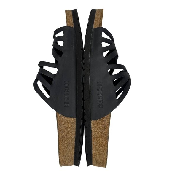 Birkenstock Granada Soft Footbed Black oiled leather Sandals Women’s sz 39/8.5 - Picture 6 of 11